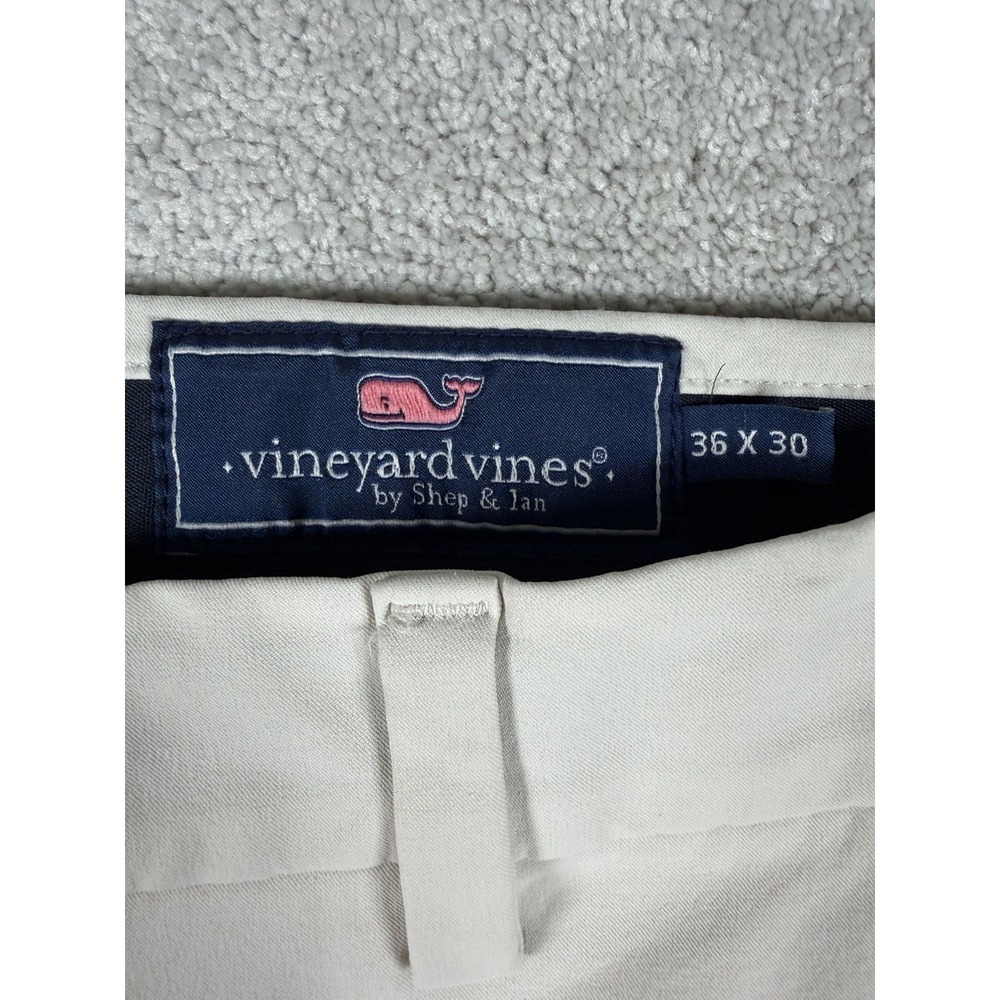 Vineyard Vines Performance Pants Mens 36x30 White Straight Stretch Chino Golf - Picture 5 of 10